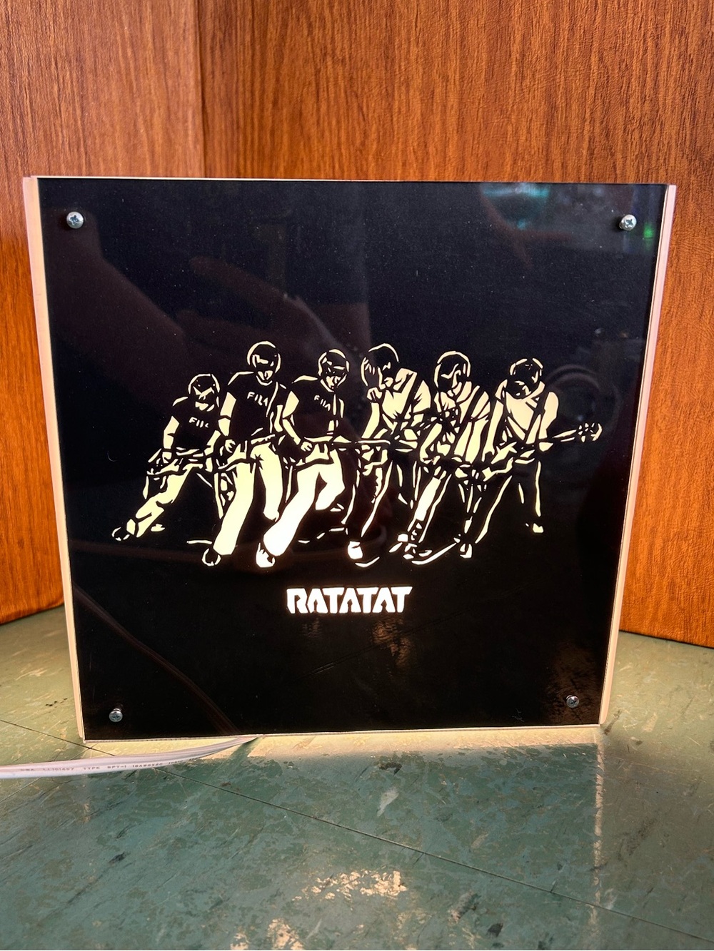 Vintage Ratatat wall mount light box album Cover lamp wall hanging art decor